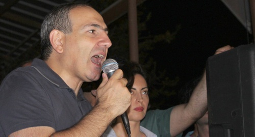 Nikol Pashinyan at the demonstration, Yerevan. July 22, 2016. Photo by Tigran Petrosyan for the ‘Caucasian Knot’. 