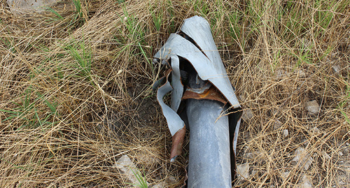 An exploded shell. Photo by Alvard Grigoryan for the "Caucasian Knot"