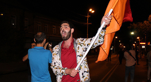 Protester in Yerevan,  July 27, 2016. Photo by Tigran Petrosyan for the 'Caucasian Knot'. 