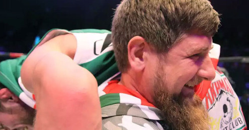 Ramzan Kadyrov at the tournament in mixed martial arts (MMA) Grand Prix Akhmat-2016 in Grozny. Photo http://grozny-inform.ru/multimedia/photos/72803/Ajn