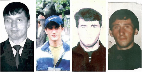 Photos of Chechen residents after CTO. Photo: "Legal Initiative for Russia", http://www.srji.org/news/2016/11/espch-prisudil-1-million-129-tysyach-evro-kompensatsii-rodstvennikam-propavshim-bez-vesti-v-rezultat/