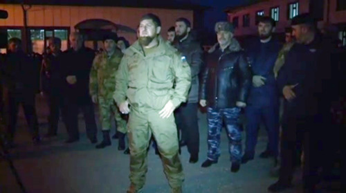 Ramzan Kadyrov in the village of Tsotsi-Yurt of the Kurchaloi District of Chechnya. Photo: http://www.grozny-inform.ru/news/society/80751/