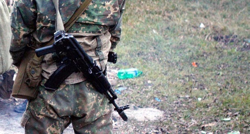 Law enforcer with machine gun. Photo: Riadagestan.ru