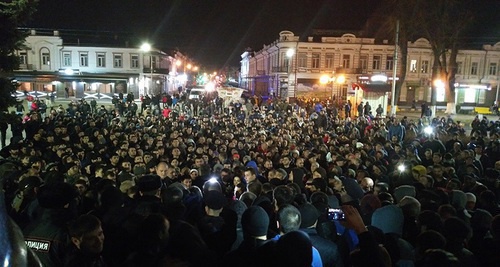 Protest against initiative to rename Ingushetia to Alania, Vladikavkaz, March 5, 2017. Photo by Alan Tskhurbaev for the 'Caucasian Knot'. 