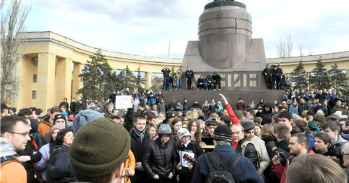 Rally of Navalny’s supporters in Volgograd, March 26, 2017. Photo by Tatiana Filimonova for the 'Caucasian Knot'. 