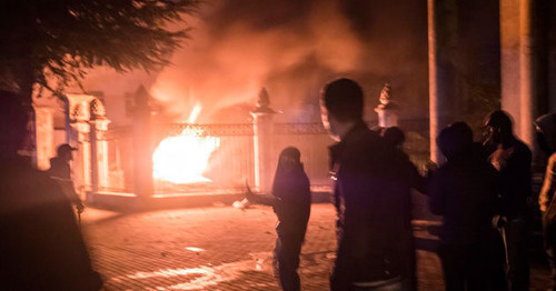 Batumi riots, March 11, 2017. Photo: Irakli Dzneladze RFE/RL