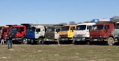 Protest action by truck drivers in Dagestan, April 4, 2017. Photo by Patimat Makhmudova for the 'Caucasian Knot'. 