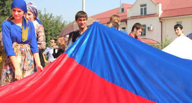 Celebration of the State Flag in Grozny. Photo by Magomed Magomedov for "Caucasian Knot"