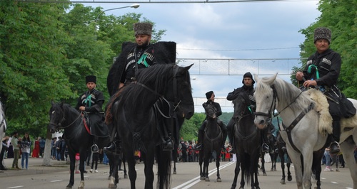 March dedicated to the 153rd anniversary of the end of Caucasian War, Maikop, May 21, 2017. Photo by Eugenia Bagdasarova for the 'Caucasian Knot'. 