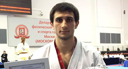 Kantemir Beslaneev from Kabardino-Balkaria. Photo http://kbrria.ru/sport/karatist-iz-kbr-vzyal-bronzu-na-chempionate-mira-18802