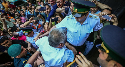 Afghan Mukhtarly's arrest. Photo by Aziz Karimov for "Caucasian Knot"