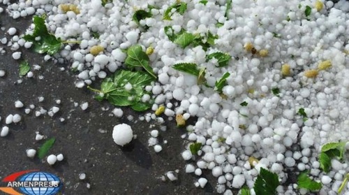 Hail in Armenia. Photo: https://armenpress.am/rus/news/853794/