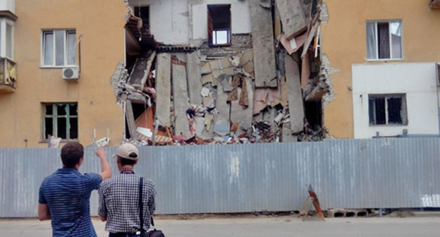 A house destroyed by a gas explosion in the Soviet District of Volgograd. Photo by Tatyana Filimonova for "Caucasian Knot"