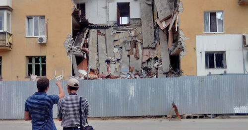 A house destroyed by a gas explosion in the Soviet District of Volgograd. Photo by Tatyana Filimonova for "Caucasian Knot"