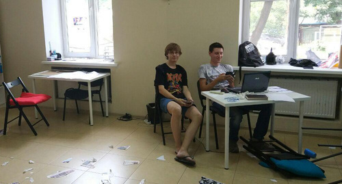 Alexei Navalny's office in Krasnodar after attack. Photo: https://vk.com/teamnavalny_krd