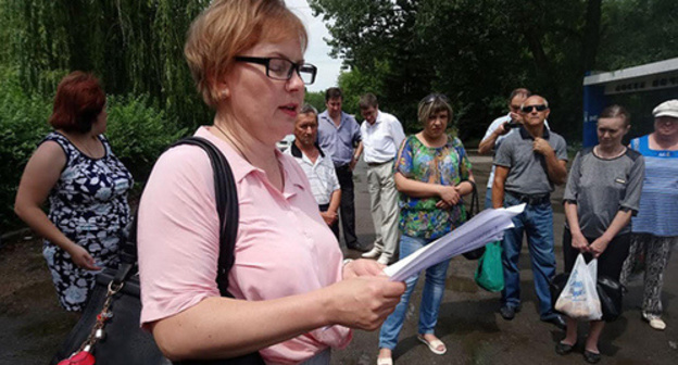 Tatiana Avacheva, member of the initiative group of miners. Photo by Vyacheslav Prudnikov for the Caucasian Knot. 