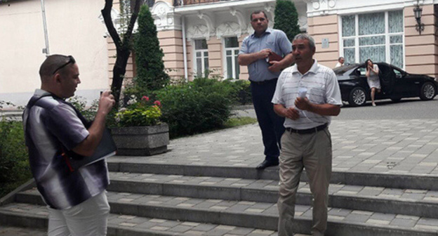 Arslan Bekmurzaev, a representative of the Nogai elders, after the meeting with the Deputy Plenipotentiary of the Russian President in the NCFD, July 14, 2017. Photo by Asya Kapaeva for "Caucasian Knot"