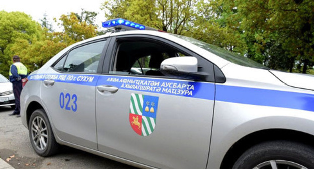 A police car. Abkhazia. Photo: Sputnik/Tomas Tkhaytsuk