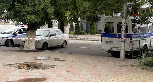 The police cars in Grozny. Photo by Magomed Magomedov for "Caucasian Knot"