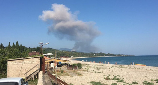 Explosion at ammunition depot in Abkhazia, August 2, 2017. Photo: Sputnik / Rustam Chochua