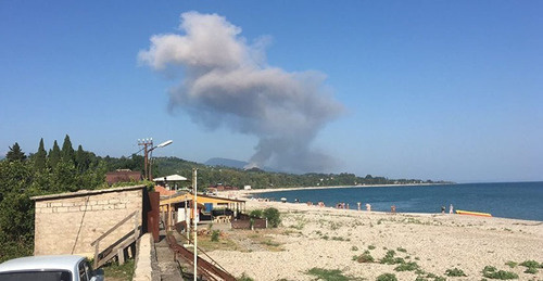 Explosion at ammunition depot in Abkhazia, August 2, 2017. Photo: Sputnik / Rustam Chochua