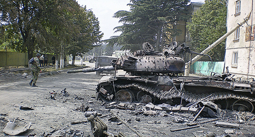 Broken military equipment in the city of Tskhinvali after the attack of Georgian soldiers. Photo by Viktor Panov
http://sputnik-ossetia.ru/South_Ossetia/20170807/4635953.html