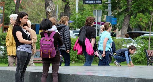 In the park of Yerevan. Photo by Tigran Petrosyan for "Caucasian Knot"