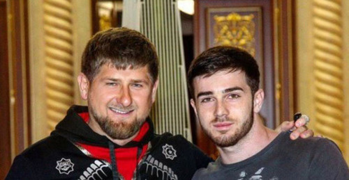 Zelimkhan Bakaev (on the right) with the head of Chechnya Ramzan Kadyrov. Photo: RFE/RL