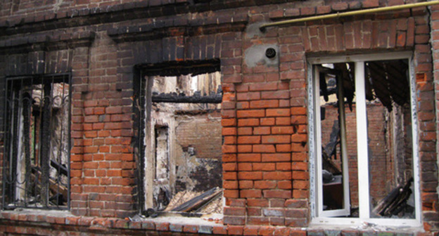 One of the burnt houses in Griboedovsky Lane. Rostov-On-Don, August 24, 2017. Photo by Konstantin Volgin for "Caucasian Knot"