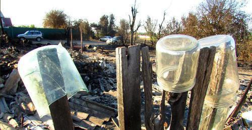 Burned down yard in Krasny Khutor, Volgograd Region, August 2017. Photo by Vyacheslav Yaschenko for the Caucasian Knot. 