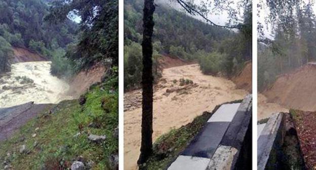 Mudflow in the Elbrus Region. Photo is provided by press service of Kabardino-Balkarian Republic head. 