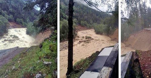 Mudflow in the Elbrus Region. Photo is provided by press service of Kabardino-Balkarian Republic head. 