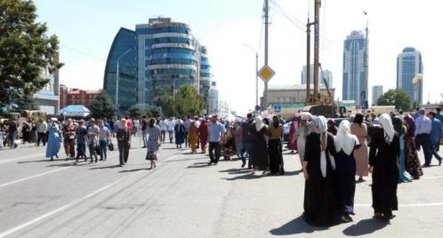 The participants of the rally in Grozny. Photo by Nikolay Petrov for "Caucasian Knot"