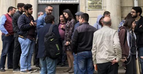 Court building in Baku where court hearings on Azadliq Radio website take place, May 3, 2017. Photo: RFE/RL