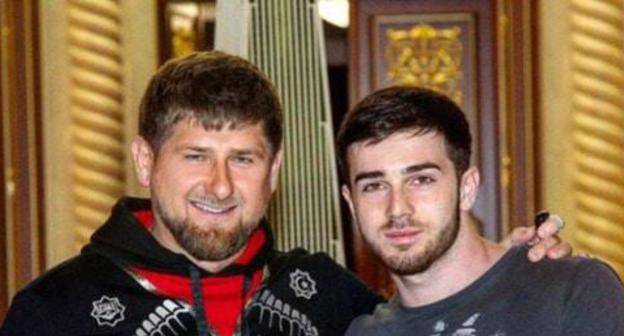 Zelimkhan Bakaev (on the right) with the Chechen leader Ramzan Kadyrov. Photo: RFE/RL