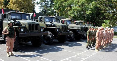 Russia has delivered military equipment to the Armed Forces of Abkhazia. September 21, 2017. Photo http://www.apsnypress.info/news/rossiya-peredala-vooruzhennym-silam-abkhazii-voennoe-imushchestvo-/