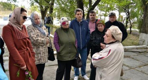 Participants of rally in memory of to Holocaust victims, Cherkessk, September 28, 2017. Photo by Vladimir Drevinsky.