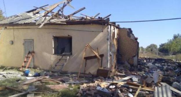 The blown-up house of the Yusupov family. Photo by the Human Rights Centre "Memorial"