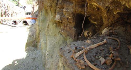 Crypts discovered during excavations in Volgograd. Photo by Vyacheslav Yaschenko for the 'Caucasian Knot'. 