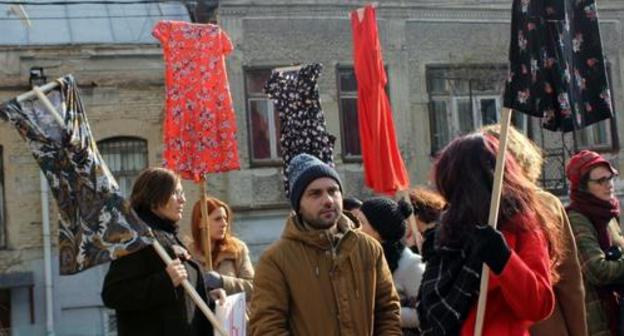 Participants of rally against sexual harassment of women in Georgia. Photo by Batumelebe for the Caucasian Knot. 