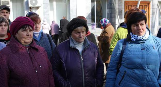 Gukovo miners hold picket, October 23, 2017. Photo by Vyacheslav Prudnikov for the Caucasian Knot. 