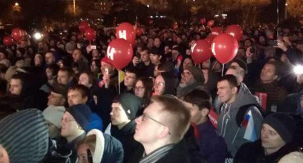 Rally organized by supporters of the opposition leader Alexei Navalny in Volgograd, November 9, 2017. Photo by Tatiana Filimonova for the Caucasian Knot. 