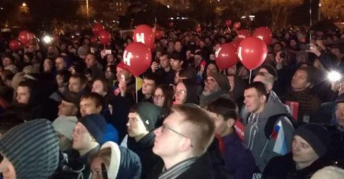 Rally organized by supporters of the opposition leader Alexei Navalny in Volgograd, November 9, 2017. Photo by Tatiana Filimonova for the Caucasian Knot. 