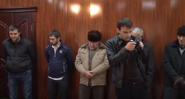 TV story with participation of detained Khusein Khadizov himself, his father, a younger brother, and uncles, Grozny, November 23, 2017. Still picture of video by 'Grozny' TV Channel: https://www.youtube.com/watch?v=mcyXO5l216o