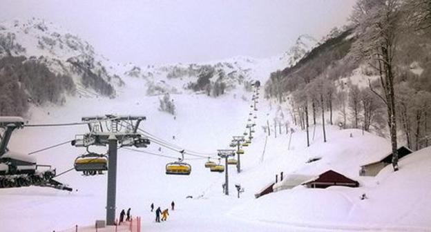 Krasnaya Polyana, 'Skazka' ski lift. Photo by Svetlana Kravchenko for the Caucasian Knot. 