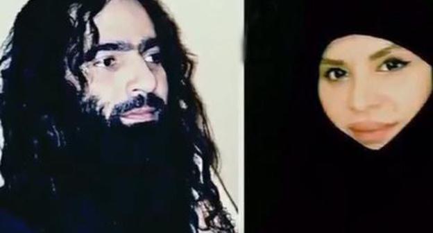 Chechen pop singer Aza (Khazan) Bataeva and her husband. Still picture of video posted by user Chechnya 95: https://www.youtube.com/watch?v=iX2wxtPmYFQ