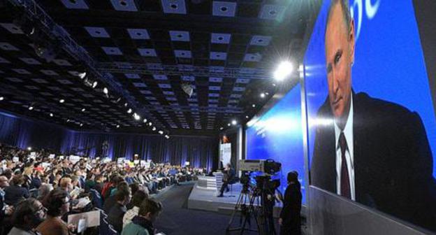 Big annual press conference of Vladimir Putin. December 17, 2017. Photo by the press service of the Russian President http://kremlin.ru