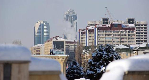 Residential buildings in the Kadyrov Avenue. Grozny. Photo by Magomed Magomedov for the "Caucasian Knot"