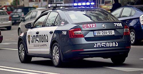 A police car. Photo © Sputnik / Alexander Imedashvili https://sputnik-georgia.ru/incidents/20171203/238413570/Pokushenie-soversheno-na-deputata-sakrebulo-Ahalcihe.html