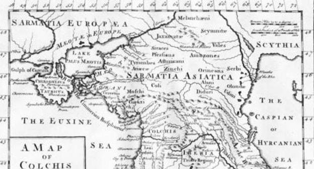 Map of Sarmatia Asiatica, London (1770). Photo: http://ru-wiki.org/wiki/Сарматия